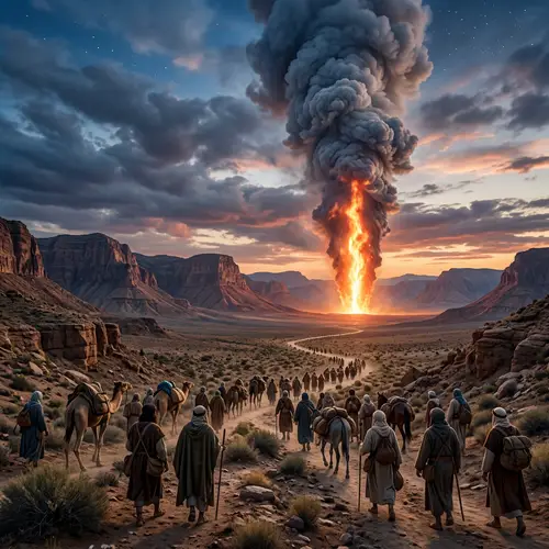 Hyper-Realistic Cloud & Fire: Journey Guided by Divine Phenomena