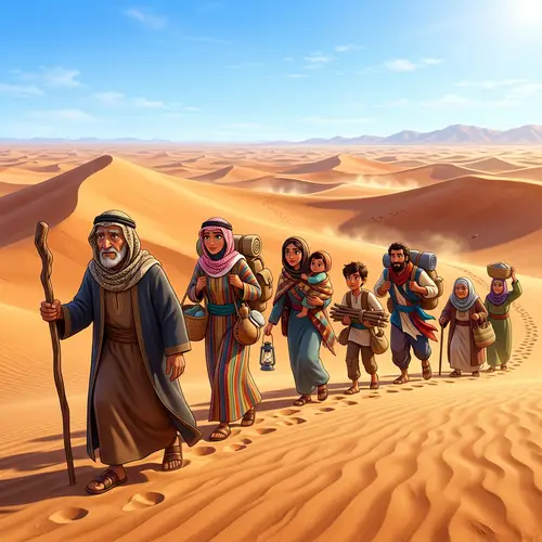 Epic Journey of People of Israel through Desert - 8k Ultra HD