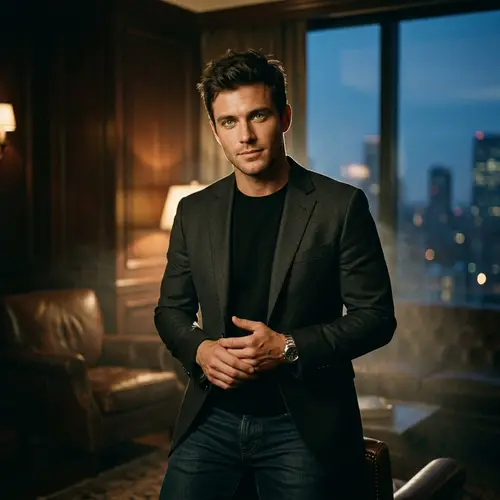 Powerful Male Protagonist with Dark Hair and Green Eyes