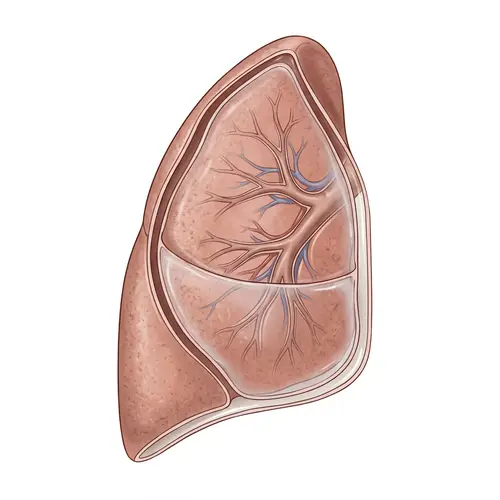 Detailed Human Lung Anatomy with Pleura Membrane