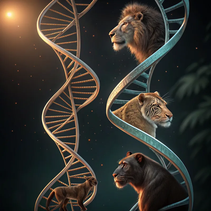 DNA Composed of Wild Animals - Nature's Blueprint