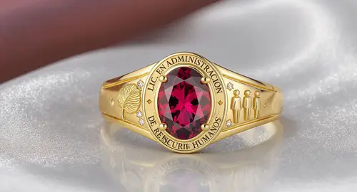 Elegant Yellow Gold Graduation Ring for Her