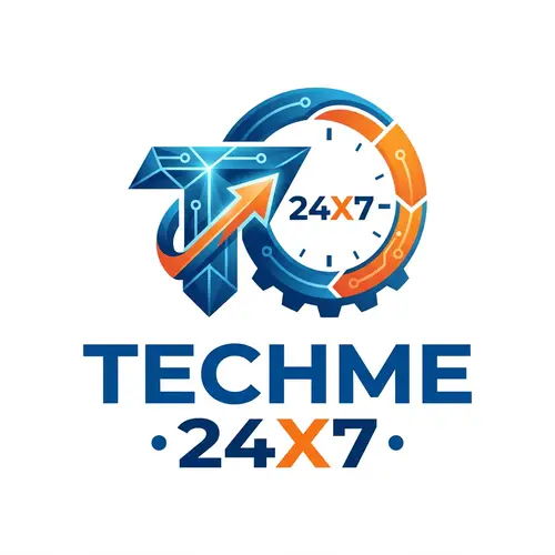 Techme 24X7 Technology Company Logo Design