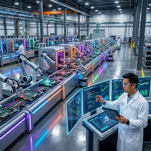 New System: Futuristic Computer Assembly Warehouse