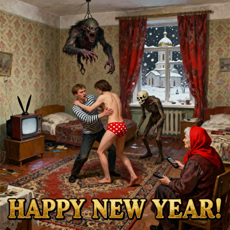 Grotesque Surrealism: Vintage Soviet Greeting Card Art