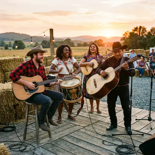 Diverse Sierreño Group: Guitar, Tambora, Guitarron, Vihuela
