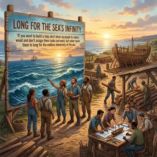 Discover the Endless Immensity of the Sea | Build a Ship Quote