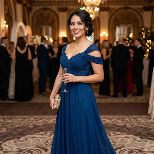 Sophisticated Hispanic Woman Elegantly Dressed | Radiant Beauty