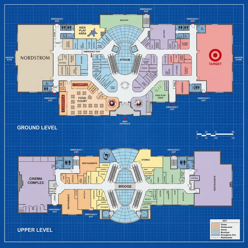 Modern Shopping Mall Floorplan Design