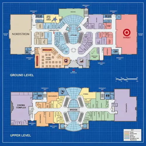 Modern Shopping Mall Floorplan Design