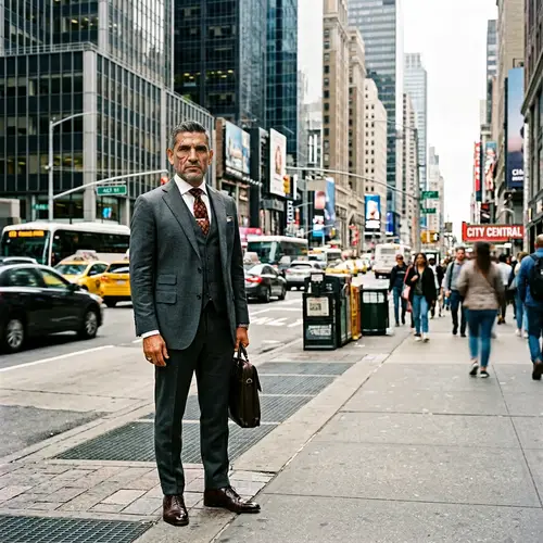 Dapper Hispanic Man in Urban Setting | Style Personified