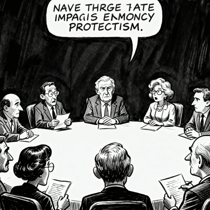 Political Cartoon on Economic Protectionism