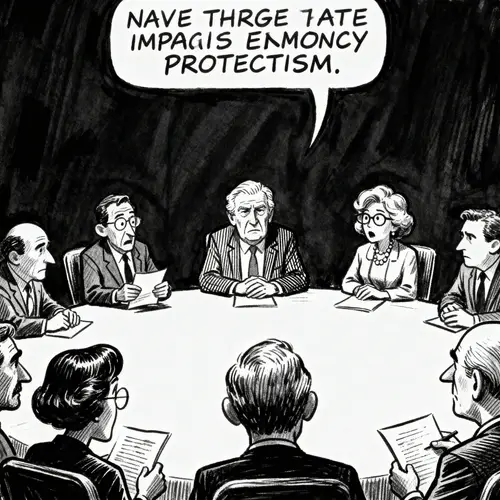 Political Cartoon on Economic Protectionism