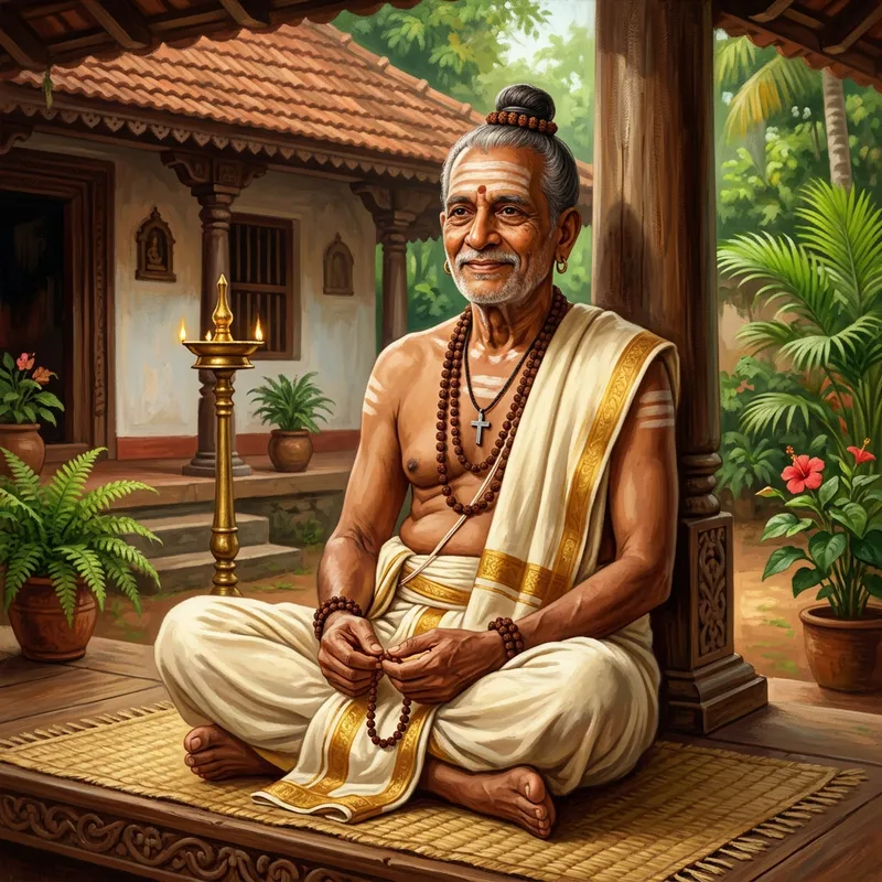 Serene Kerala Brahmin Digital Artwork Serene Kerala Brahmin Digital Artwork