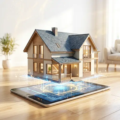 3D House Emerging from Tablet | Virtual Reality Tour