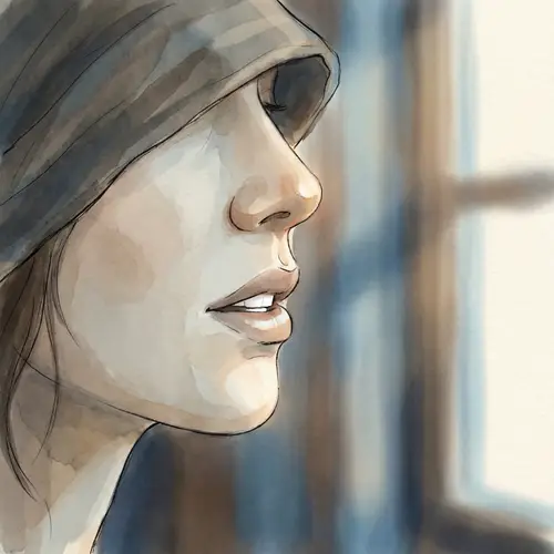 Serene Profile Illustration for Introspective Impressions