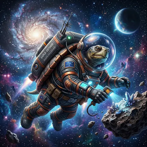 Space Explorer Turtle: A Cosmic Adventure