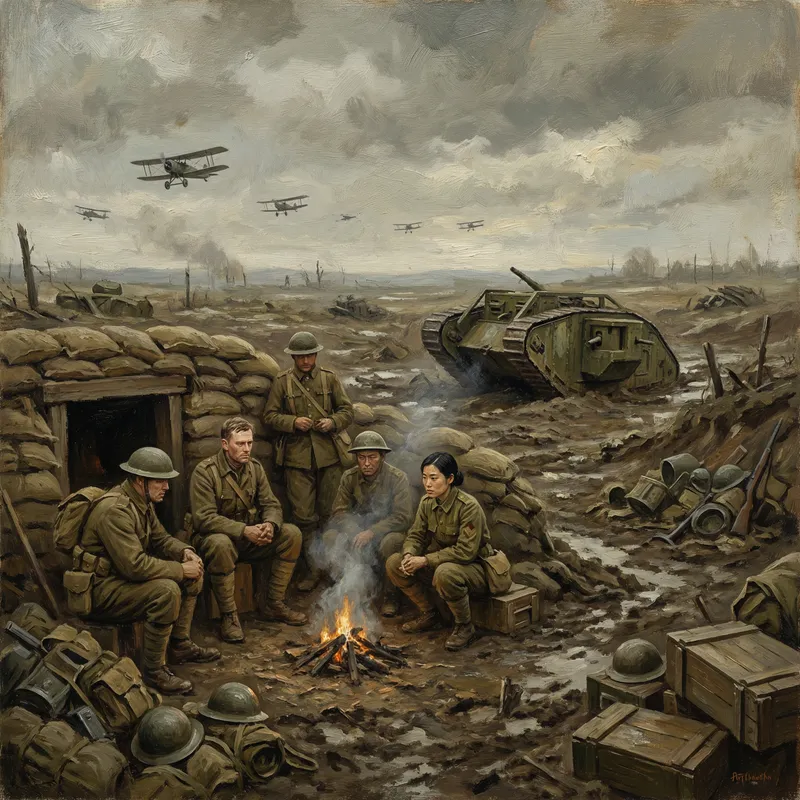 Historical World War 2 Oil Painting | War Depiction Art