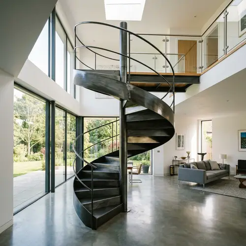 Modern Metal Frame Staircase for Functional Elegance