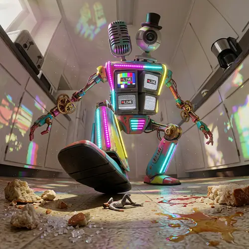 Kyootbot vs. Human: Surrealism on a Kitchen Floor