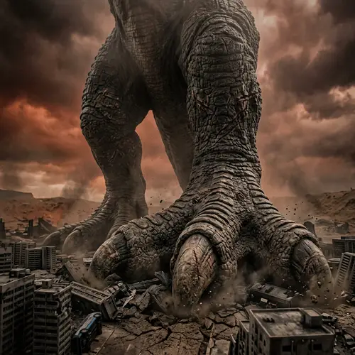 Giant Godzilla Mutant with Huge Feet | Apocalypse Monster