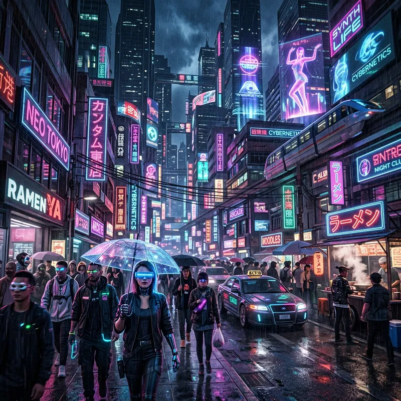 Neon City Cyberpunk: A Vibrant Neon-Drenched Metropolis Neon City Cyberpunk: A Vibrant Neon-Drenched Metropolis