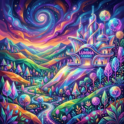 Fantasy Casino in an Abstract Landscape