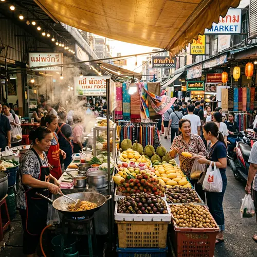 Vibrant Thai Market | Exotic Fruits, Local Vendors & Street Food