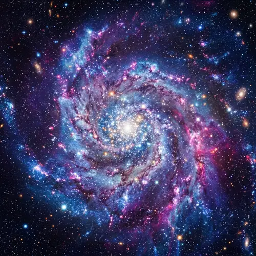 Ethereal Galaxy of Stars: Cosmic Abstract Display