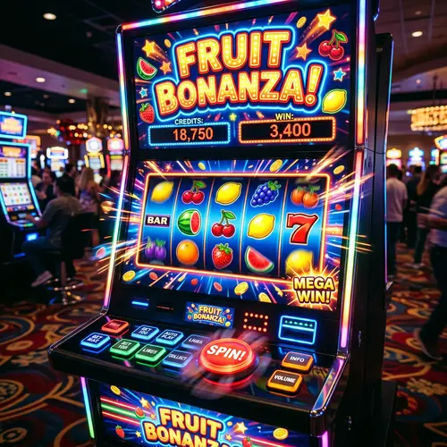 Colorful & Dynamic Slot Machine Image | Exciting Fruit Icons