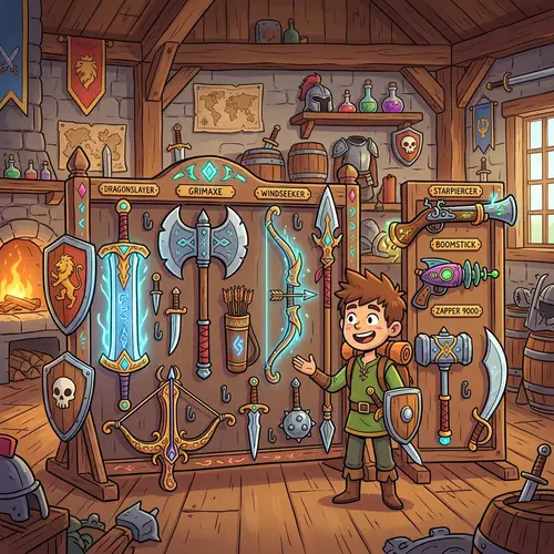 Cartoon Weapons: Cool Illustrations