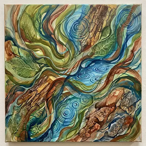 Nature Abstract Art: Fluid and Organic Composition