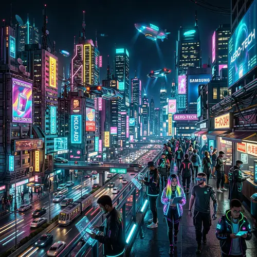 Vibrant Neon Cityscape | Cyberpunk Night Skyline