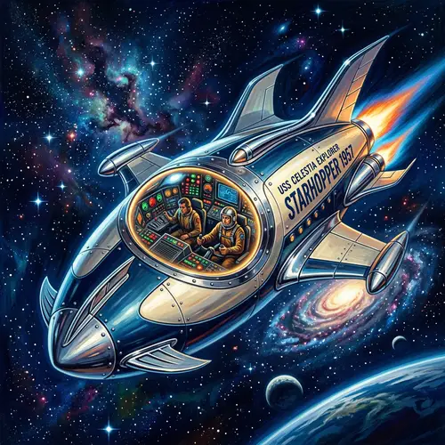 Retro Futuristic Spaceship Art from the 1950s