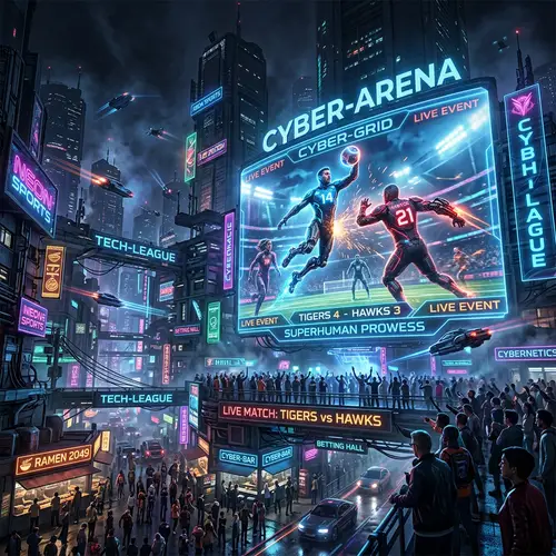 Futuristic Cyberpunk Sports Spectacle
