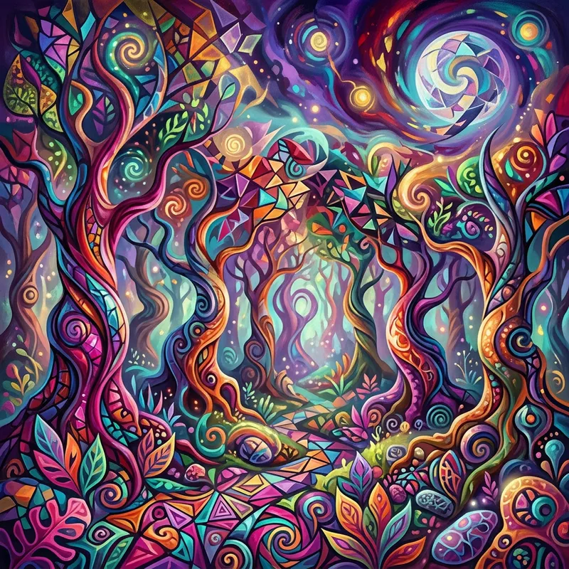 Abstract Forest - Surreal Dream-like Imagery | Envision Dreamy Abstract Shapes