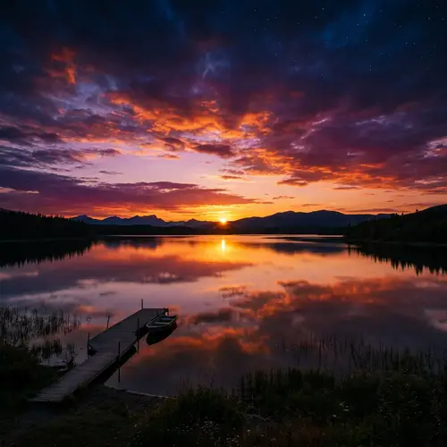 Breathtaking Twilight Sky: Tranquil Sunset Scene