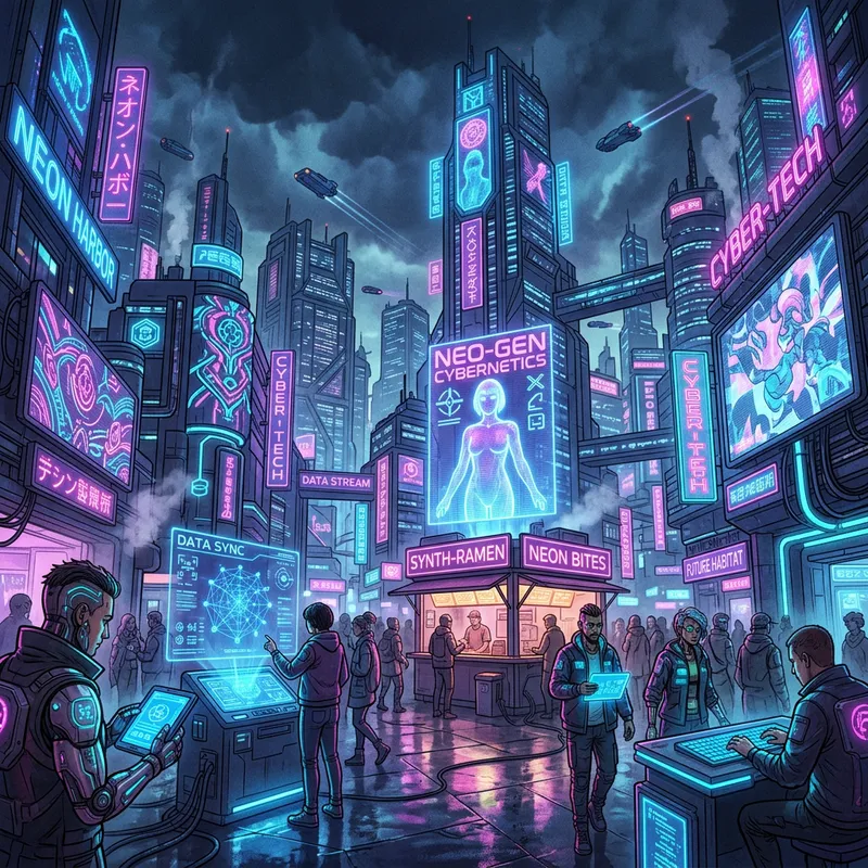 Futuristic Neon Vibes: AK477ONLINE - Sci-Fi Urban Illumination