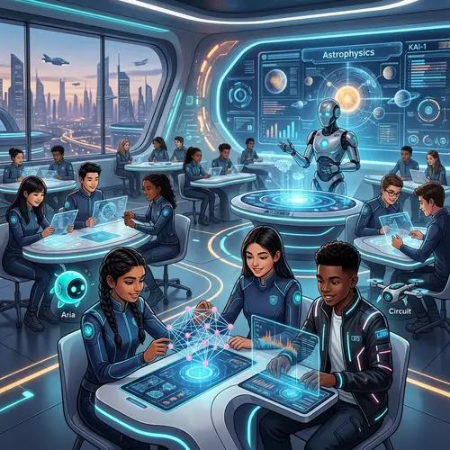 Futuristic Classroom: Students and AI Learning Together