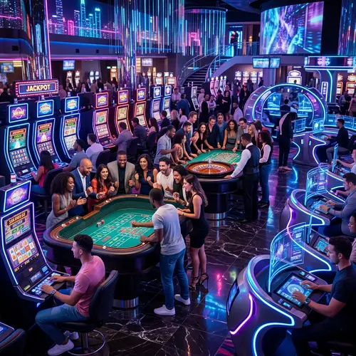 Vibrant Casino Experience: A Futuristic Cityscape