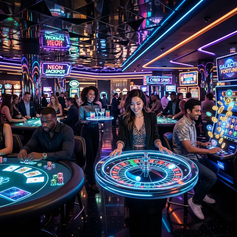 Futuristic Casino: High-Tech Gaming & Energetic Nightlife Futuristic Casino: High-Tech Gaming & Energetic Nightlife