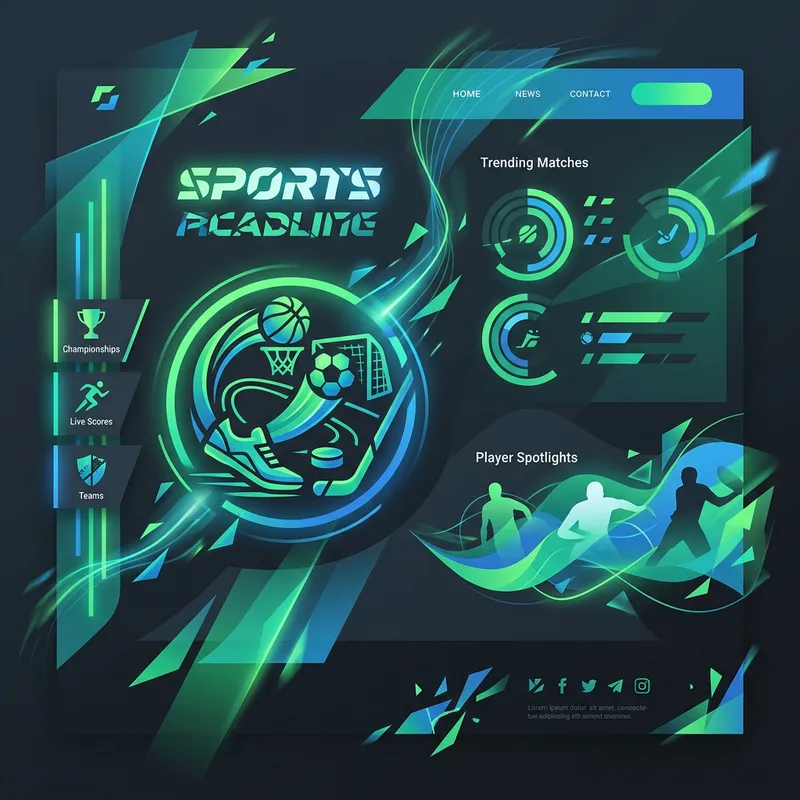 Abstract Sports Website: Vibrant & Unique Design