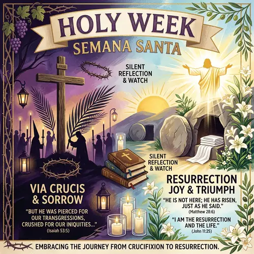 Holy Week Reflection Poster | Semana Santa Symbolism