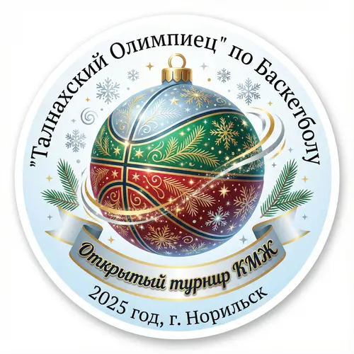 Basketball Christmas Medals Design