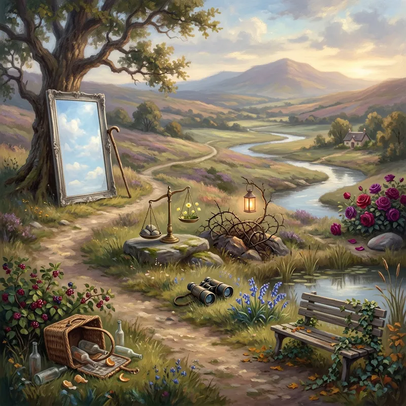 Reflective Art: Symbolic Seven Deadly Sins in Natural Light