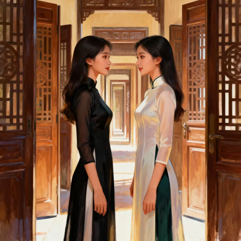 Elegant Modern Ao Dai: Vietnamese Women's Fashion Art
