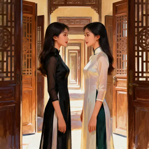 Elegant Modern Ao Dai: Vietnamese Women's Fashion Art