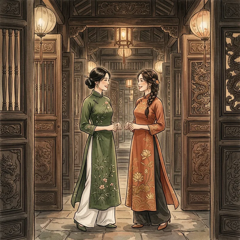 Elegant Modern Ao Dai: Vietnamese Women's Fashion Art