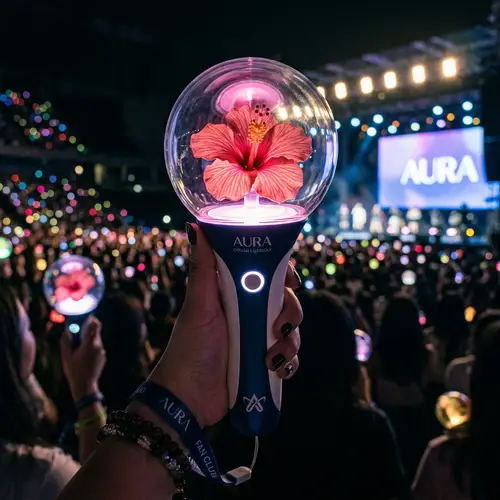 Kpop-Inspired Hibiscus Flower Lightstick | Unique Glow