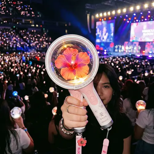 Unique Kpop Fan Lightstick with Hibiscus Flower Theme